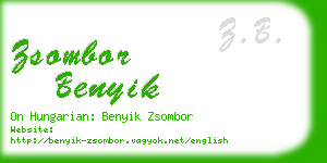 zsombor benyik business card